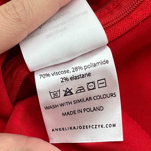 Angelika Jozefczyk/Wolf & Badger red tulle dress 10 - Picture 8 of 10